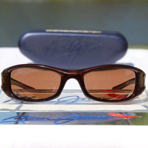 Maui Jim "SHAKA" 105-26 Gloss Chestnut Frames/Bronze Lenses {VERY RARE WRAPS!!}